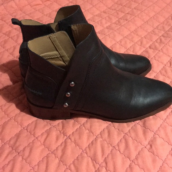 Franco Sarto Shoes - Franco Sarto Black Leather Booties